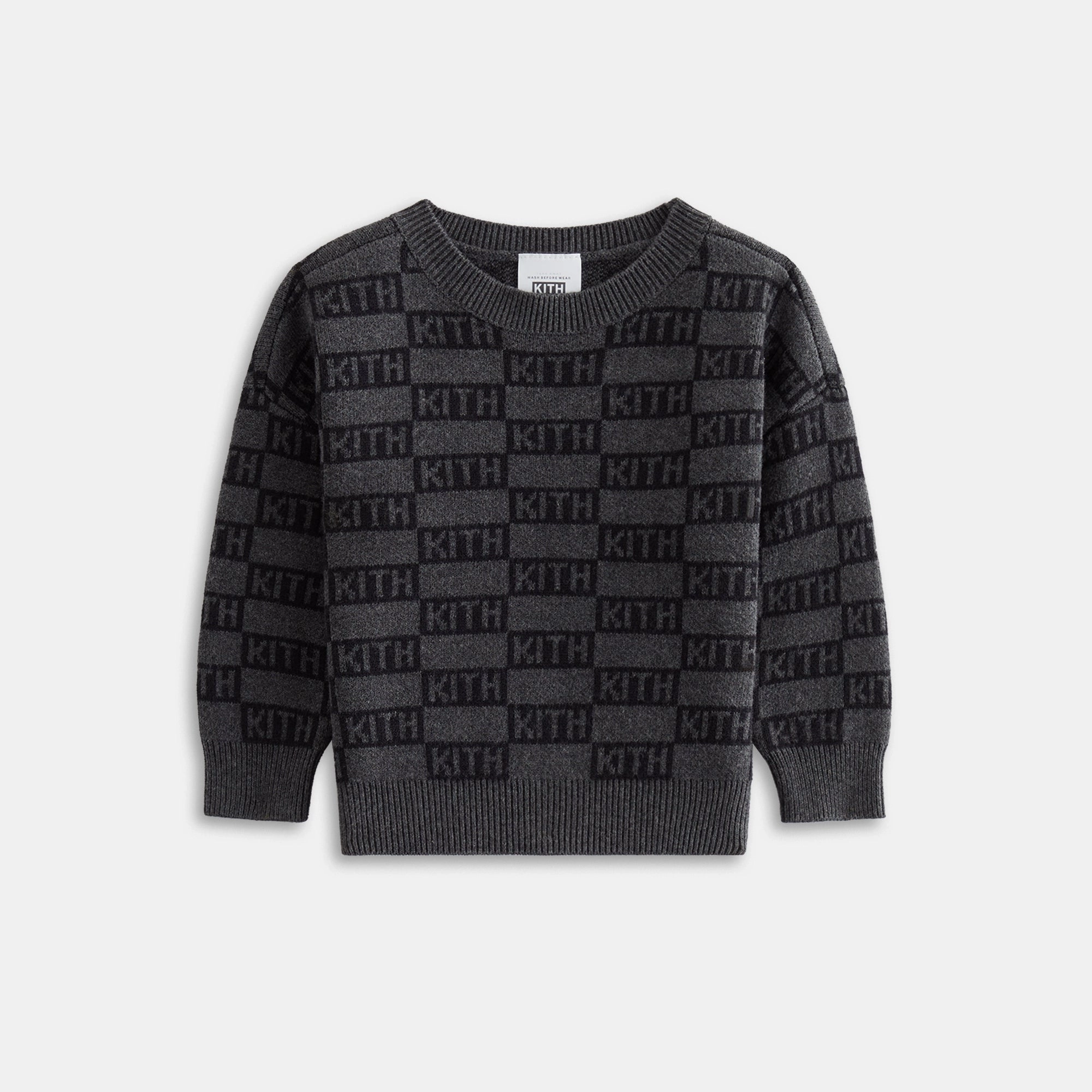Appealing Kith Baby Monogram Crewneck - Black Fabulous