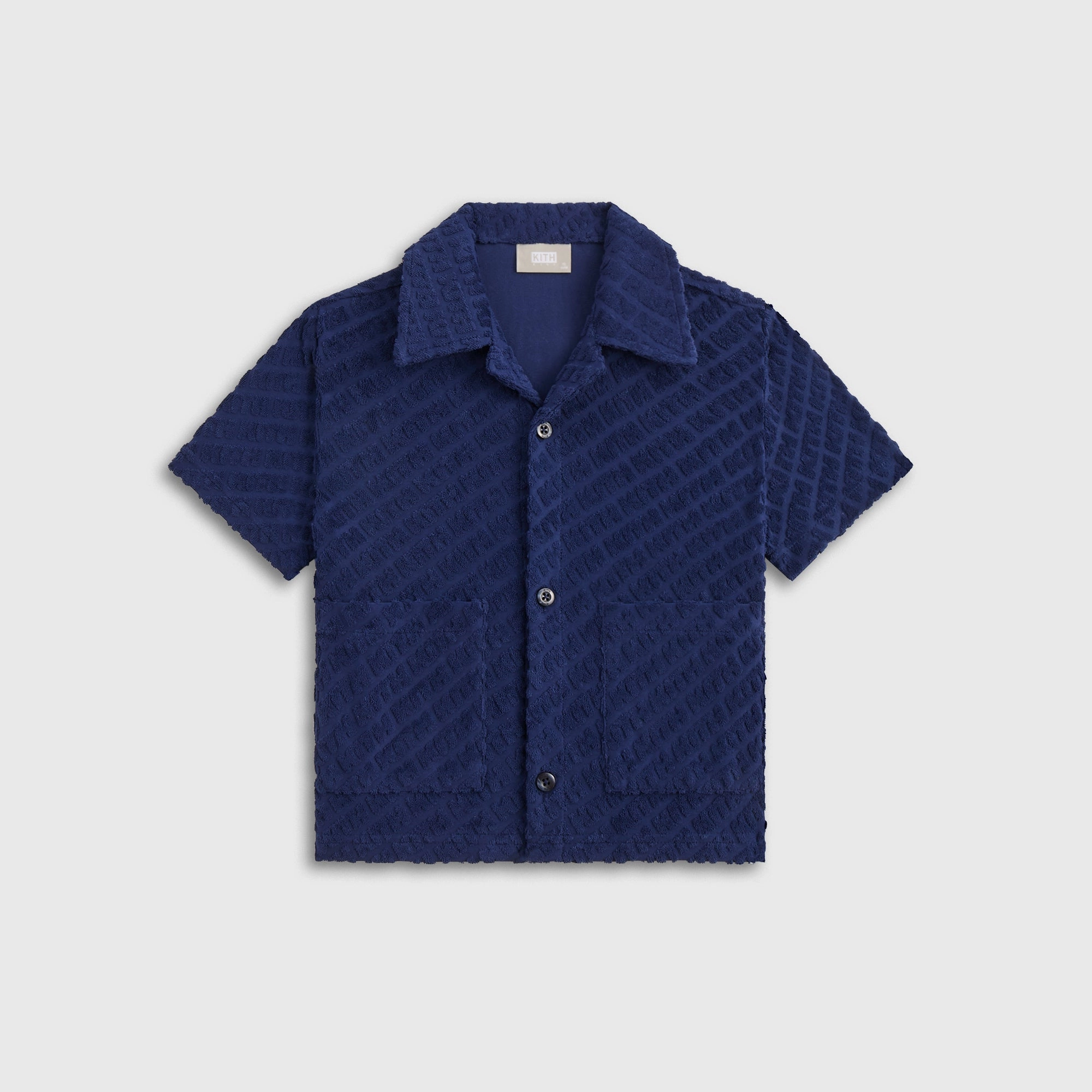 Kith Kids Monogram Terry Camp Shirt - Screen Loved Integrated