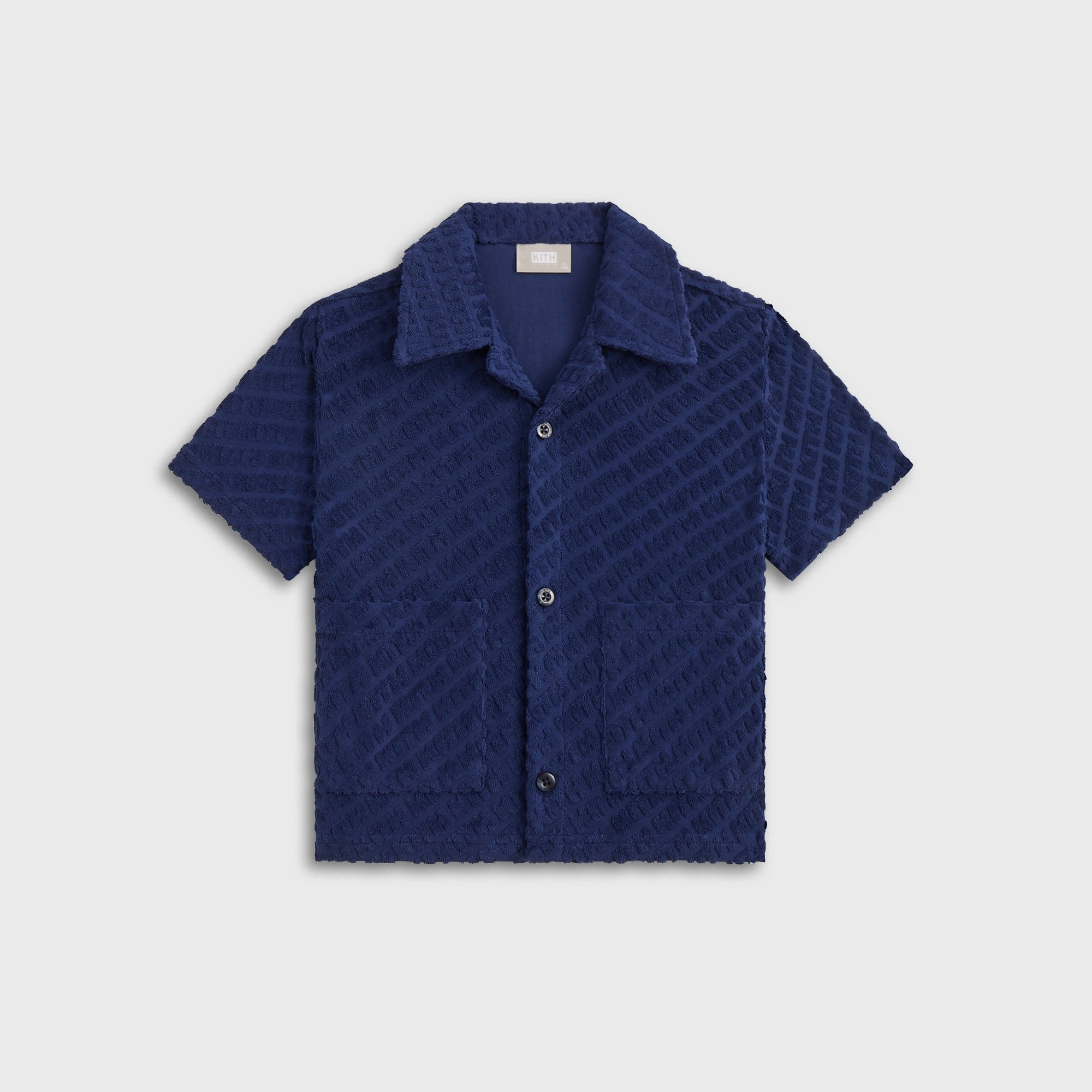 Kith Kids Monogram Terry Camp Shirt - Screen Eye-catching Premium
