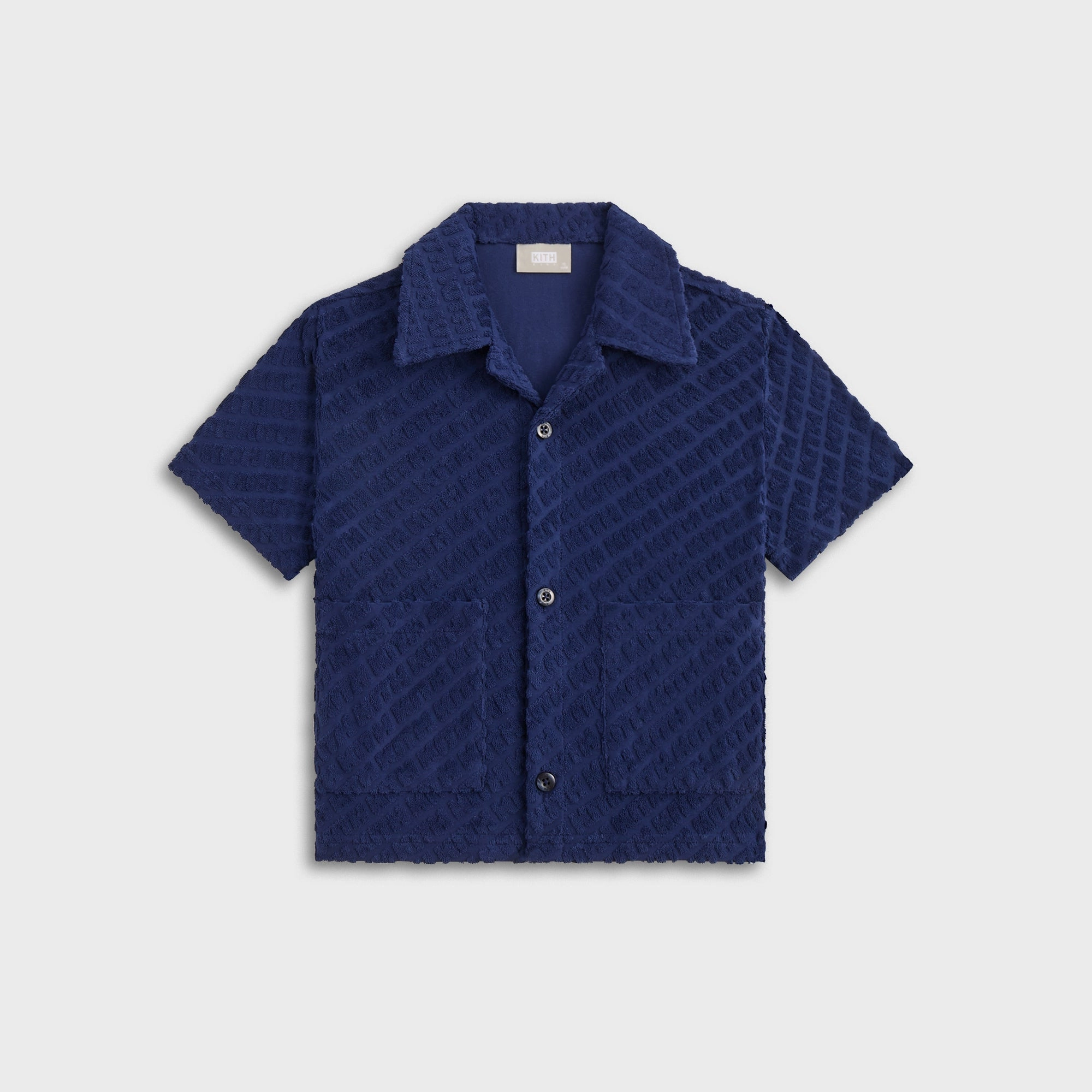 Luxurious Kith Kids Monogram Terry Camp Shirt - Screen General