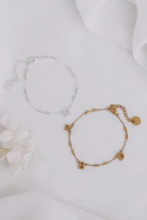 Ashleigh - Stainless Steel Initial Bracelet