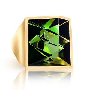 Atelier Munsteiner Finest 10.87 Carat Deep Green Tourmaline Ring