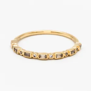 Baguette   Round Diamond Wedding Band