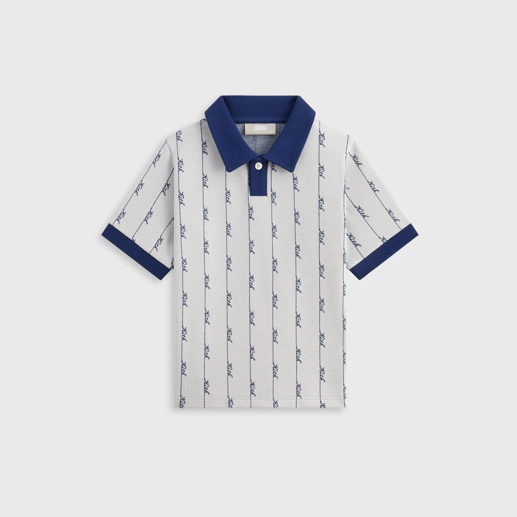 Dependable Kith Kids Script Knit Tilden Polo - Sandrift Permanent