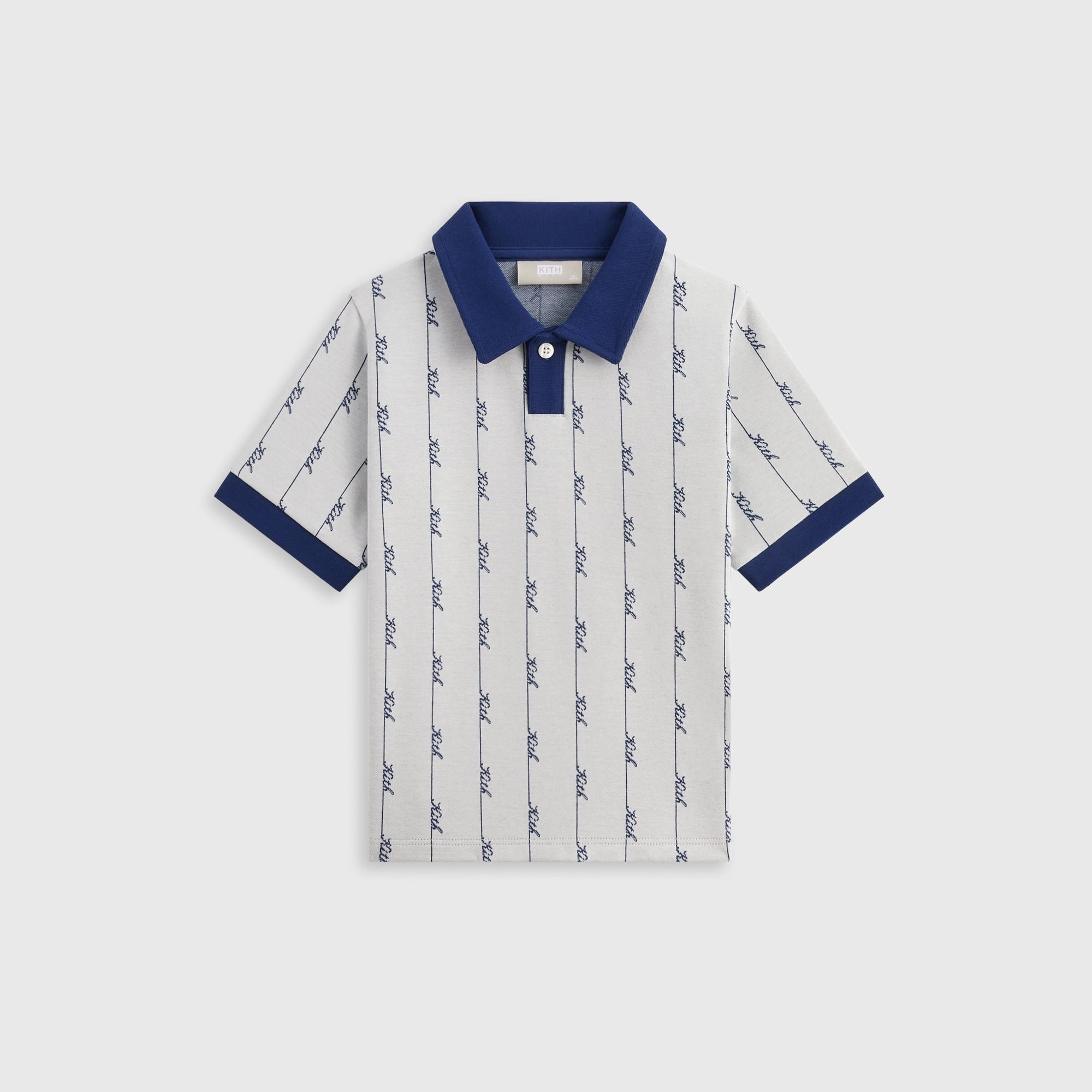 Kith Kids Script Knit Tilden Polo - Sandrift Robust Tenacious