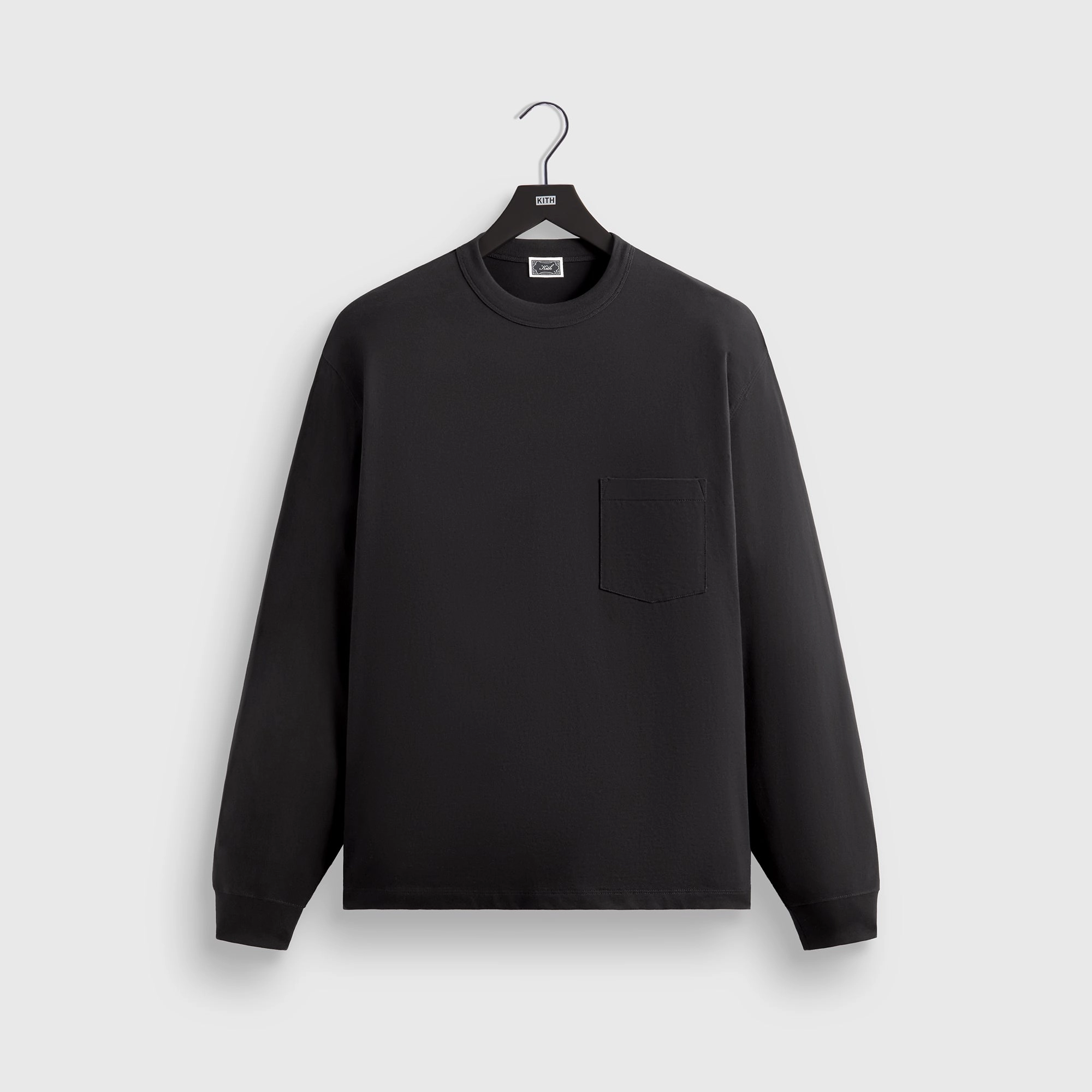 Unforgettable Kith Long Sleeve Leonard Pocket Tee - Black Quality