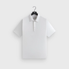 Cherished &Kin Pima Jersey Short Sleeve Heathrow Polo - White Worldly