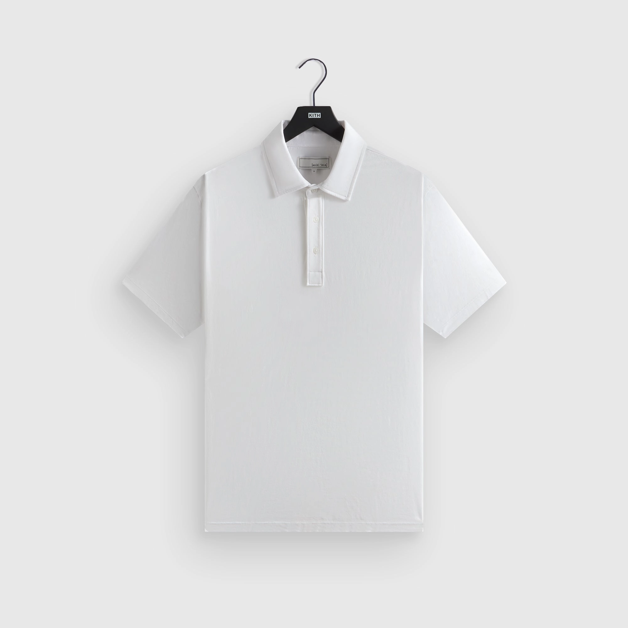 &Kin Pima Jersey Short Sleeve Heathrow Polo - White Eco-friendly Warm