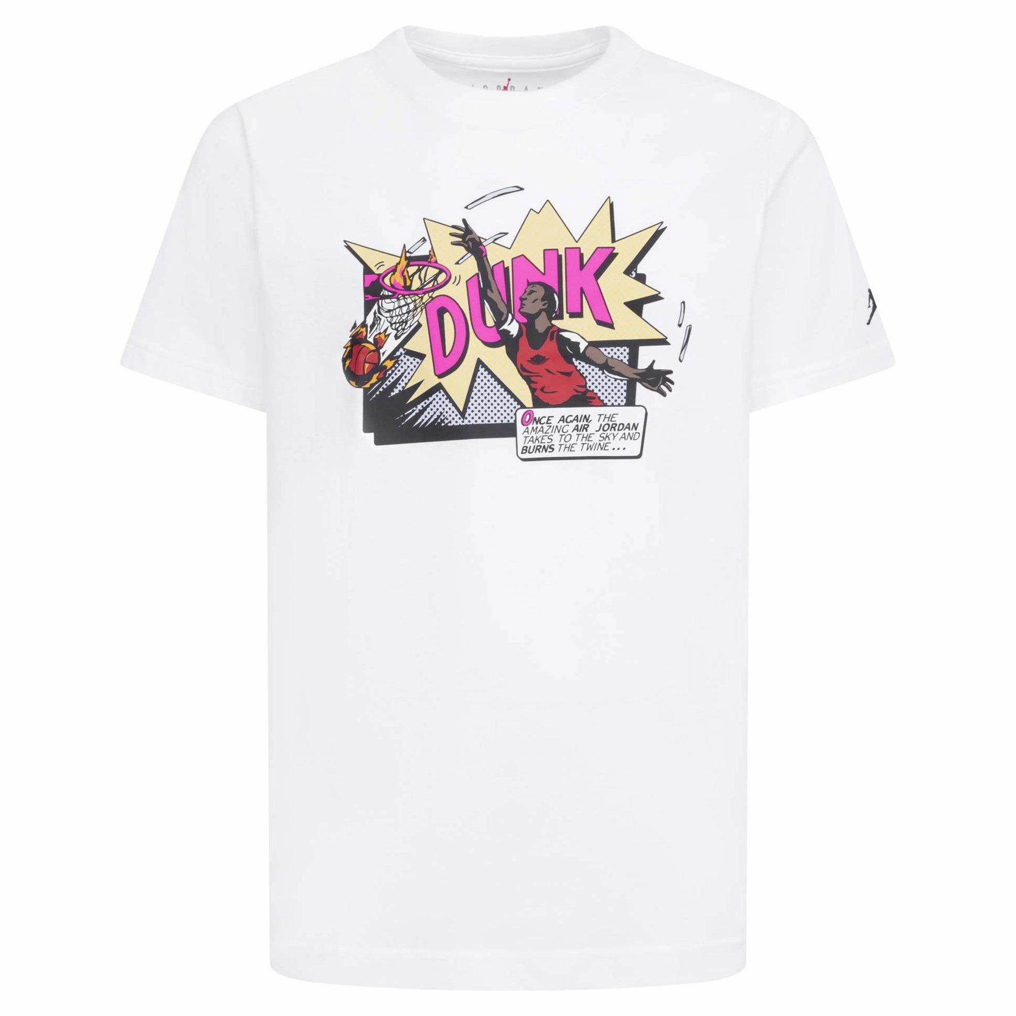 Versatile looks Junior's Air Jordan Comics Dunk Short Sleeve Tee Comfortable wear