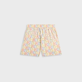 Classic Kith Kids Monogram Thompson Camp Short - Silk Admired