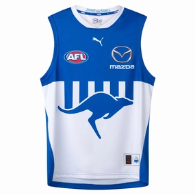 Classic pieces Junior's AFL North Melbourne Kangaroos Football Club 2025 Away Replica Jersey Quality fabrics