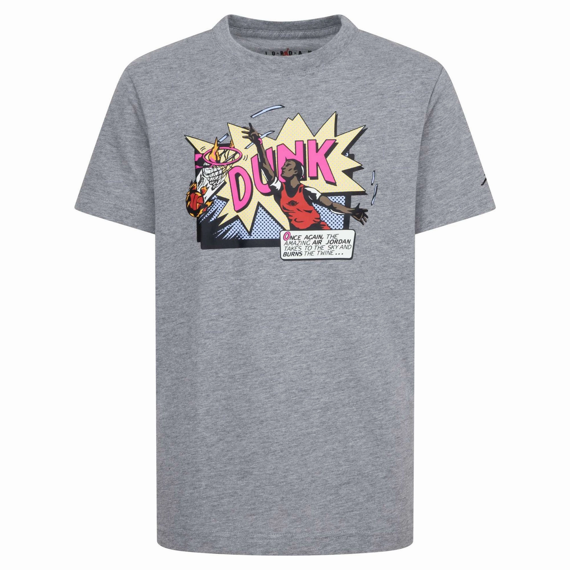 Junior's Air Jordan Comics Dunk Short Sleeve Tee Fashionable attire Trendy pieces