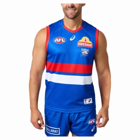 Comfortable fit Men's AFL Western Bulldogs Football Club 2025 Replica Home Jersey Premium