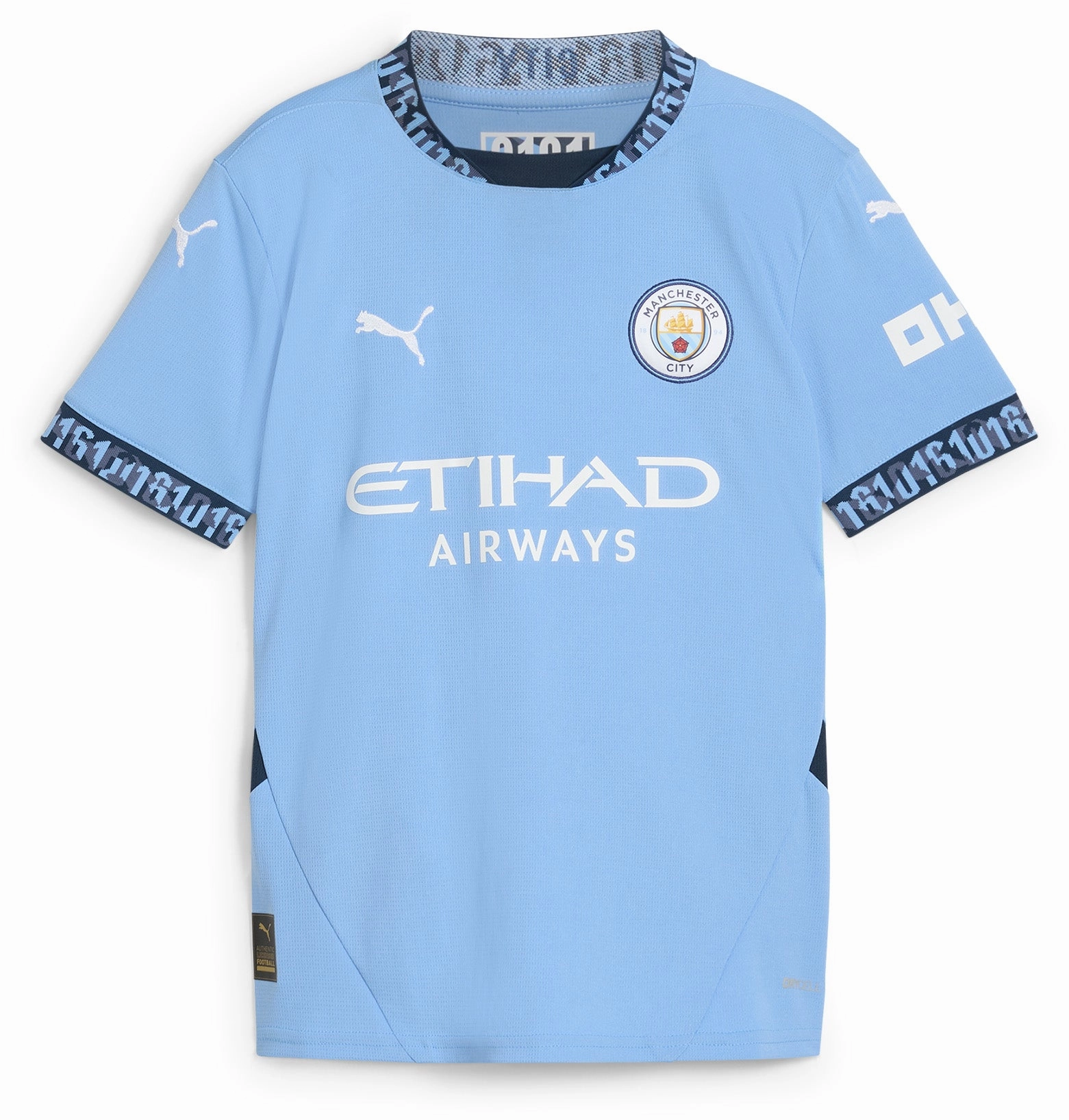 Comfortable fashion Junior's Manchester City 2024/25 Home Replica Soccer Jersey Fashionable styles