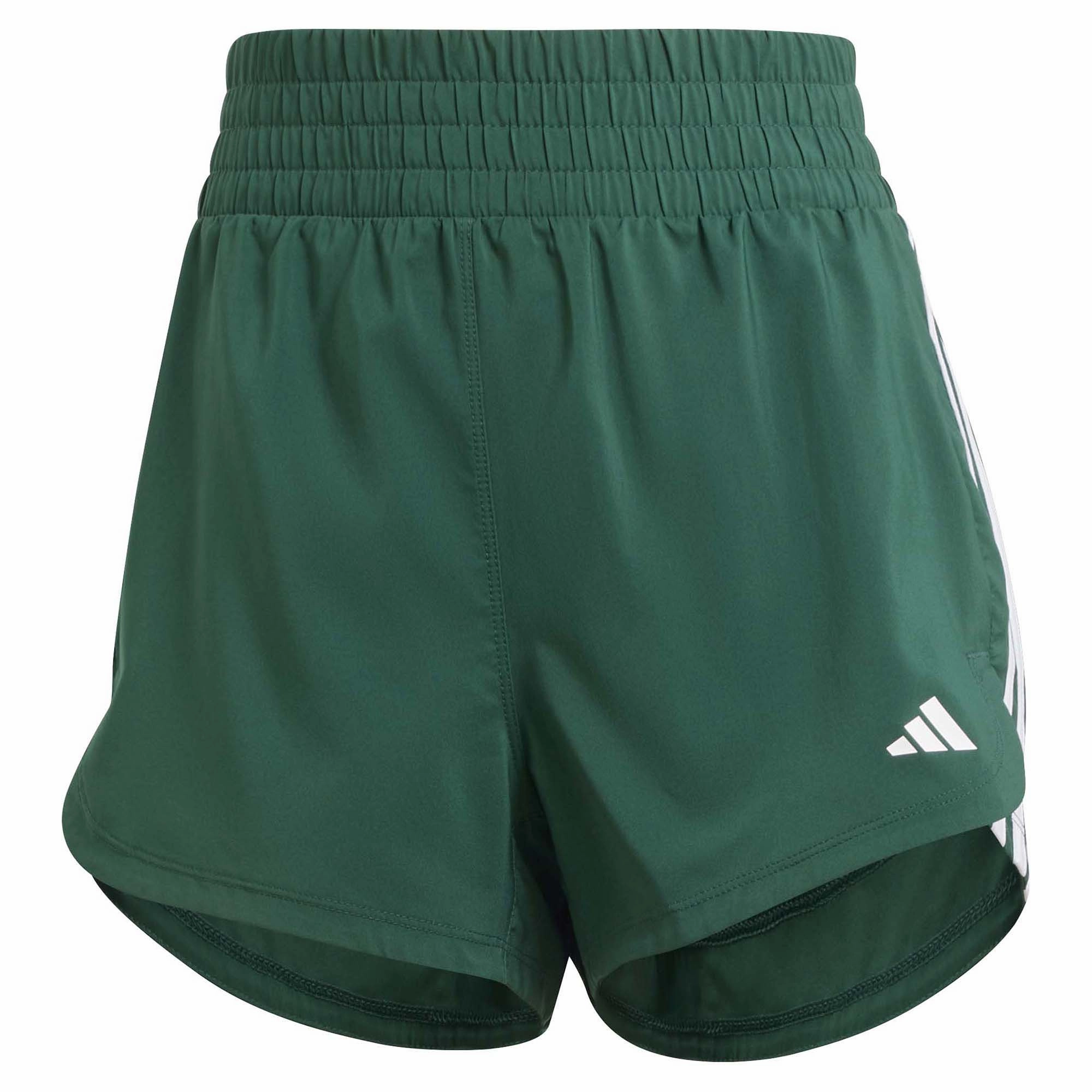 Comfortable wearables Women's Pacer Training 3-Stripes Woven High Rise Shorts