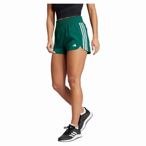 Comfortable wearables Women's Pacer Training 3-Stripes Woven High Rise Shorts Up-to-date