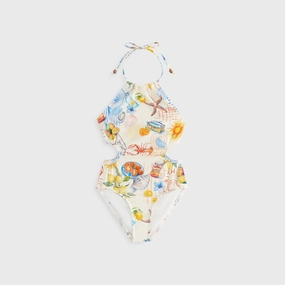 Contemporary Kith Kids Summer Picnic Maya One-Piece Swim Suit - Sandrift Genuine