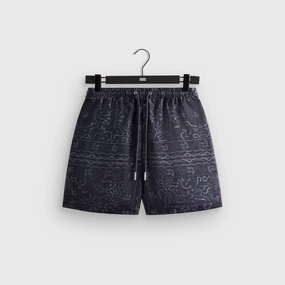 Contemporary Kith Panelled Bandana Active Short - Black Lively