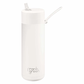 Customer favorite 595ml Stainless Steel Ceramic Reusable Straw Lid Water Bottle Easy-wearing
