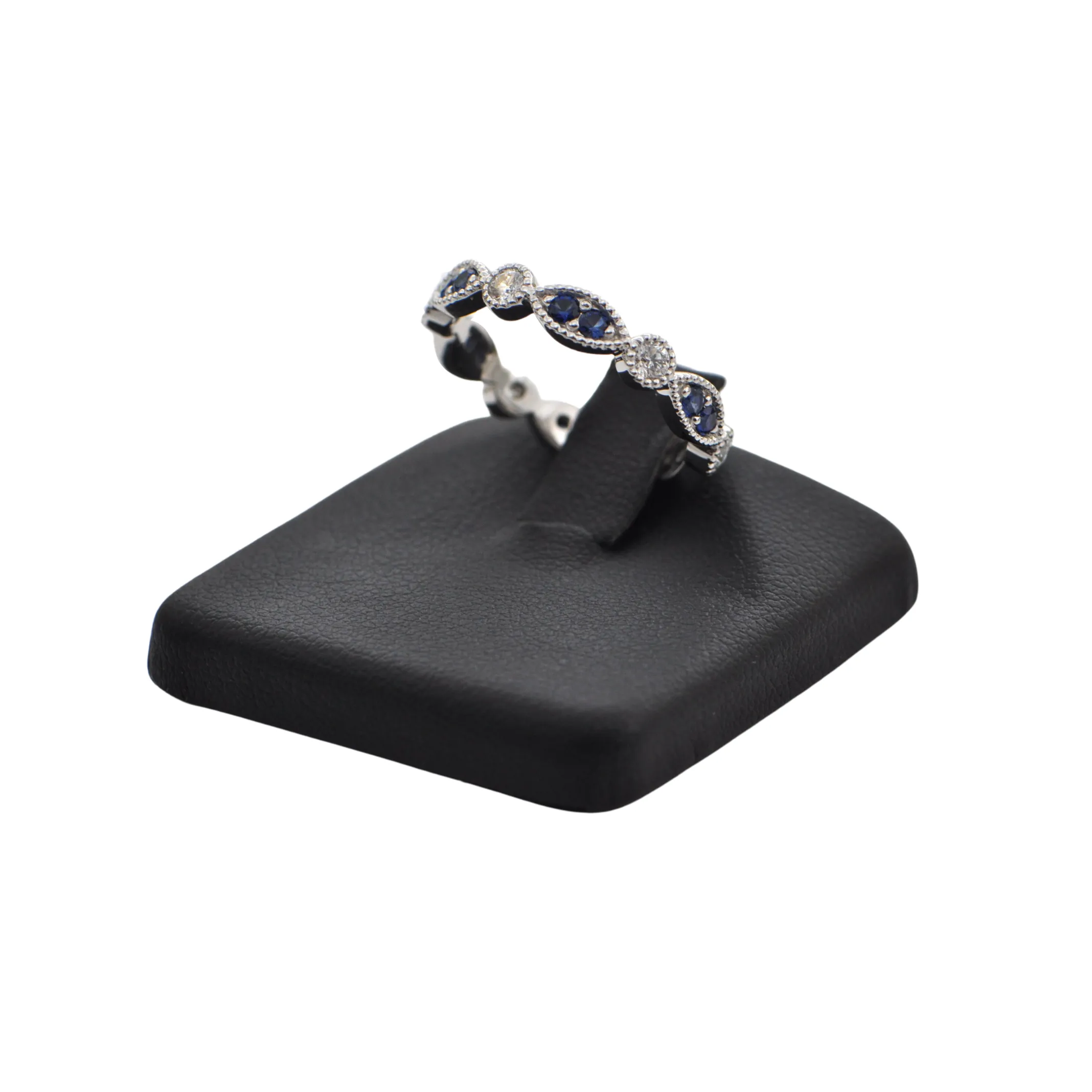 Daisy Exclusive 18K White Gold Sapphire & Diamond Eternity Ring