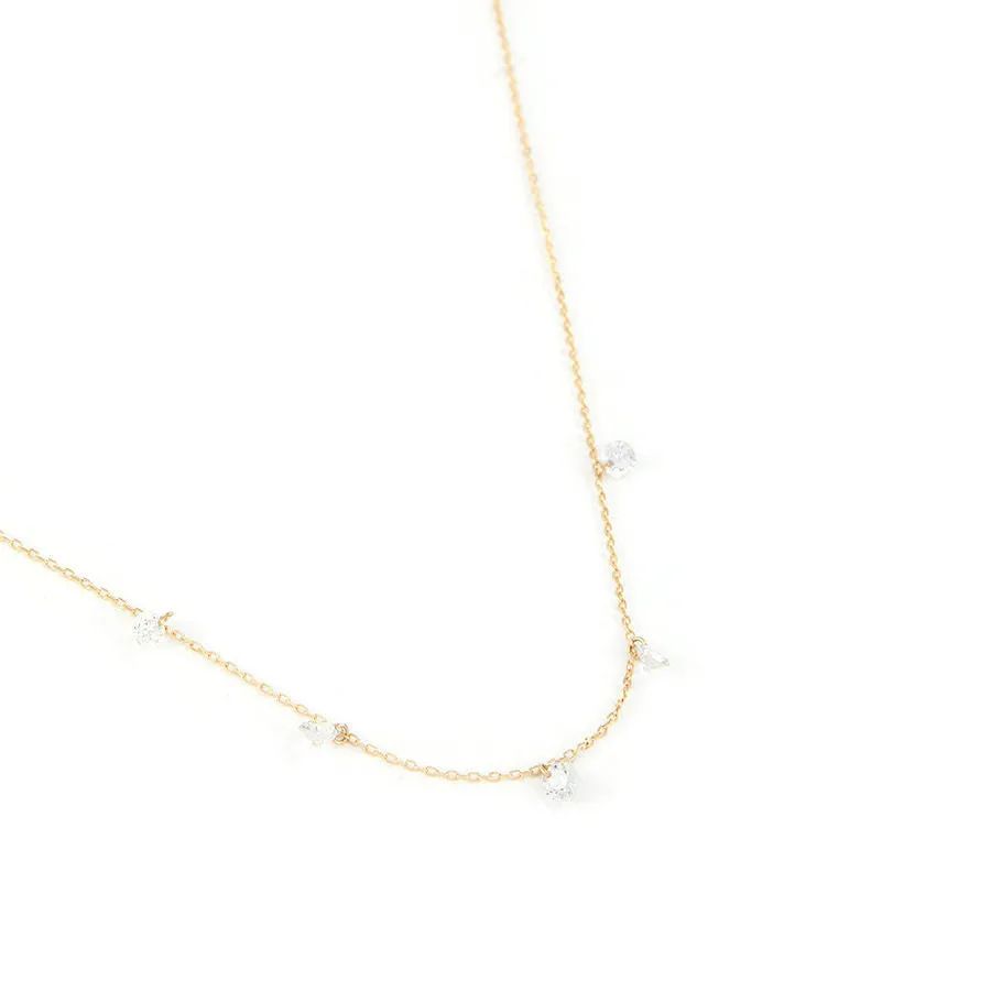 Dana?? 18K Gold, Whitegold or Rosegold Necklace w. Diamonds, 0.45 ct