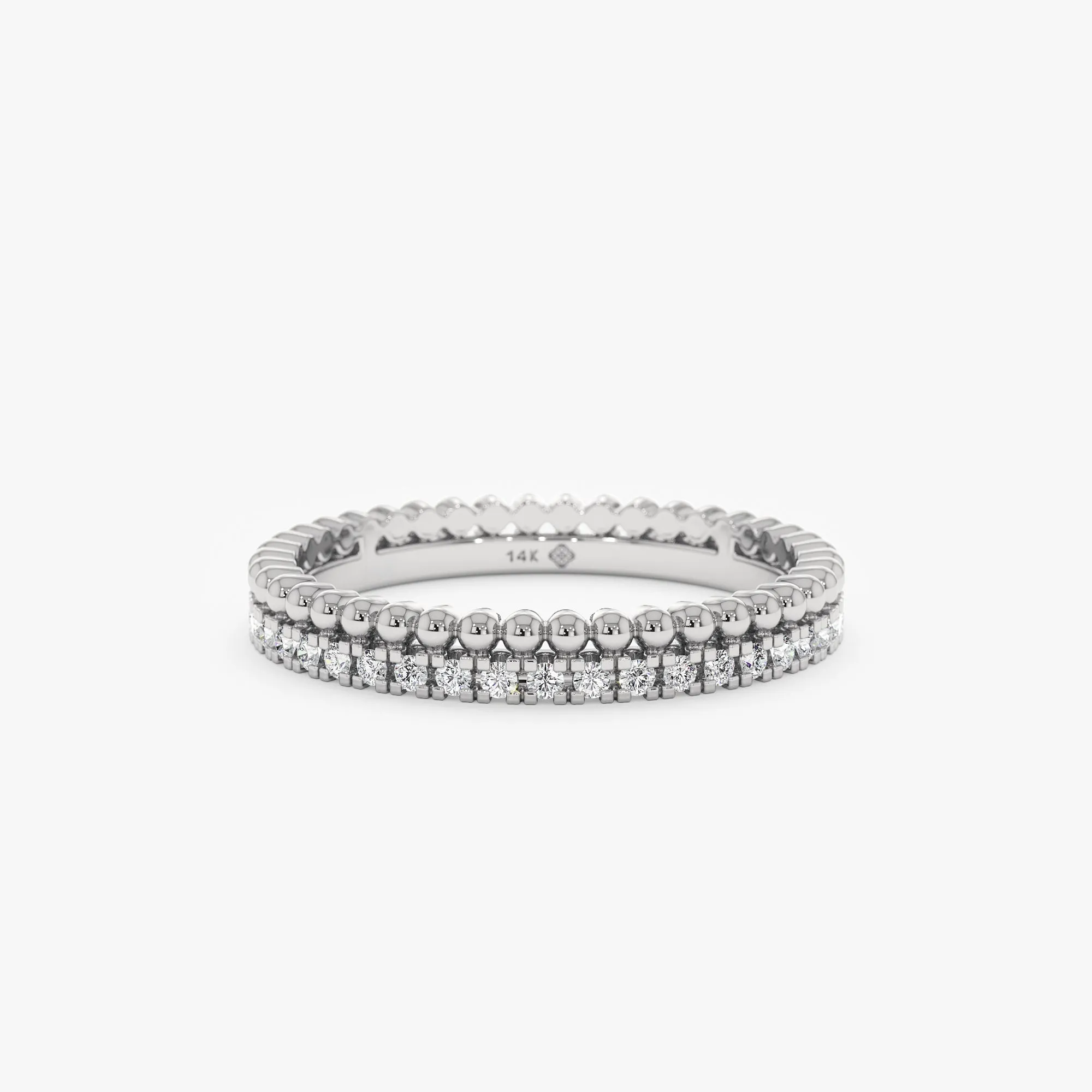 Diamond & Bead Full Eternity Ring, Cassie