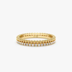 Diamond & Bead Full Eternity Ring, Cassie