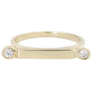 Diamond Bar Stack Ring