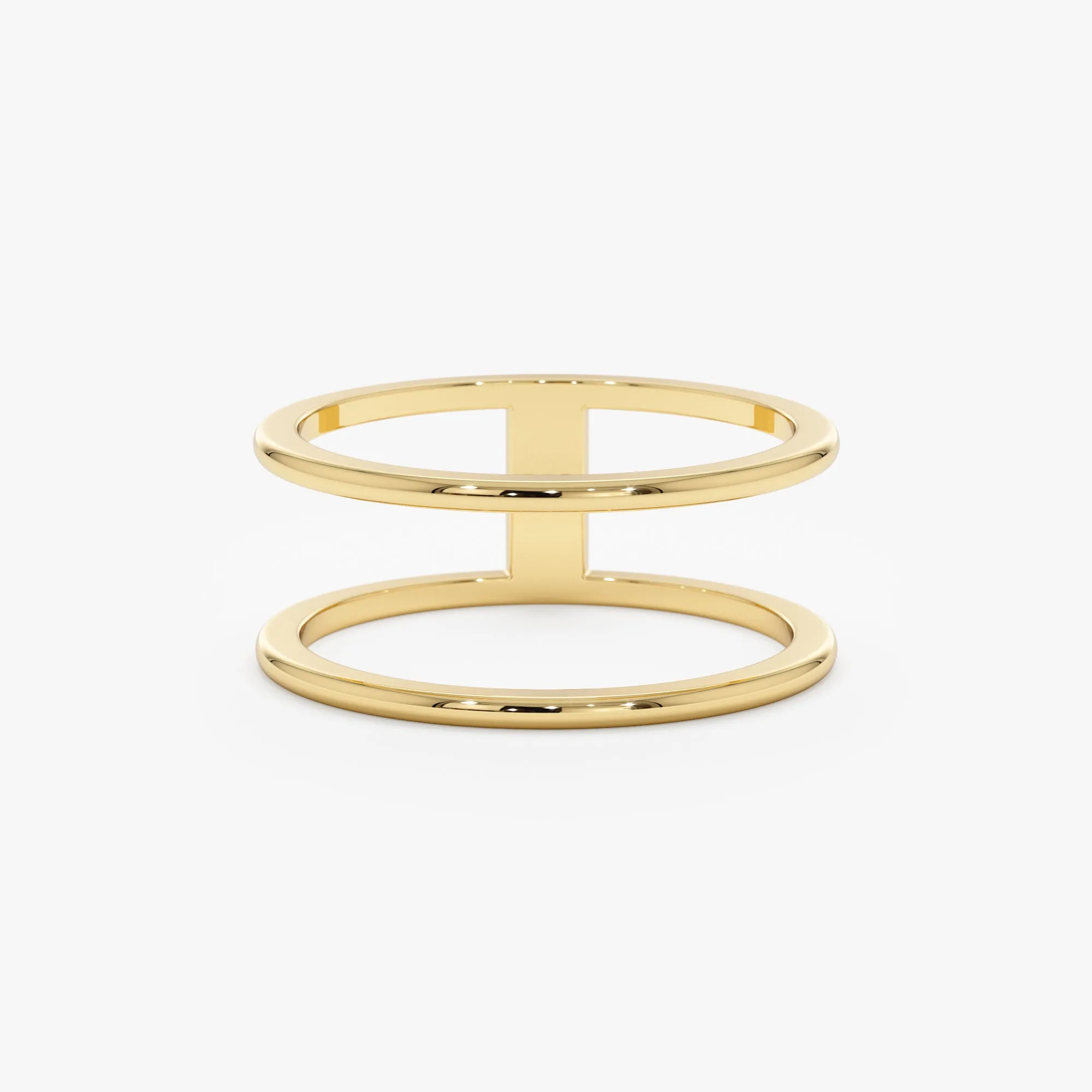Double Line Solid Gold Ring, Makenna