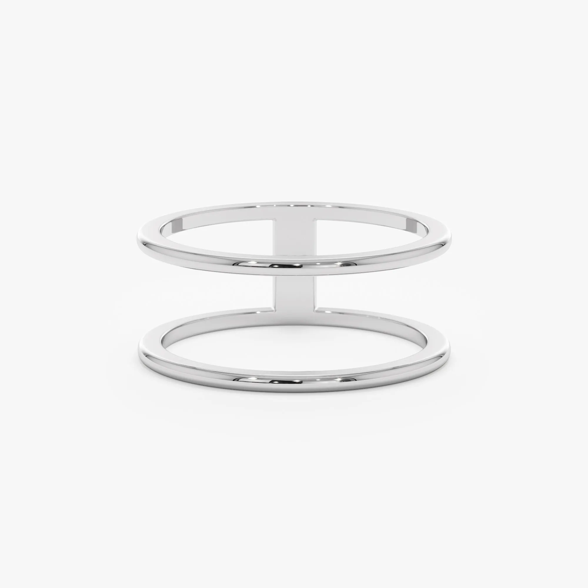 Double Line Solid Gold Ring, Makenna
