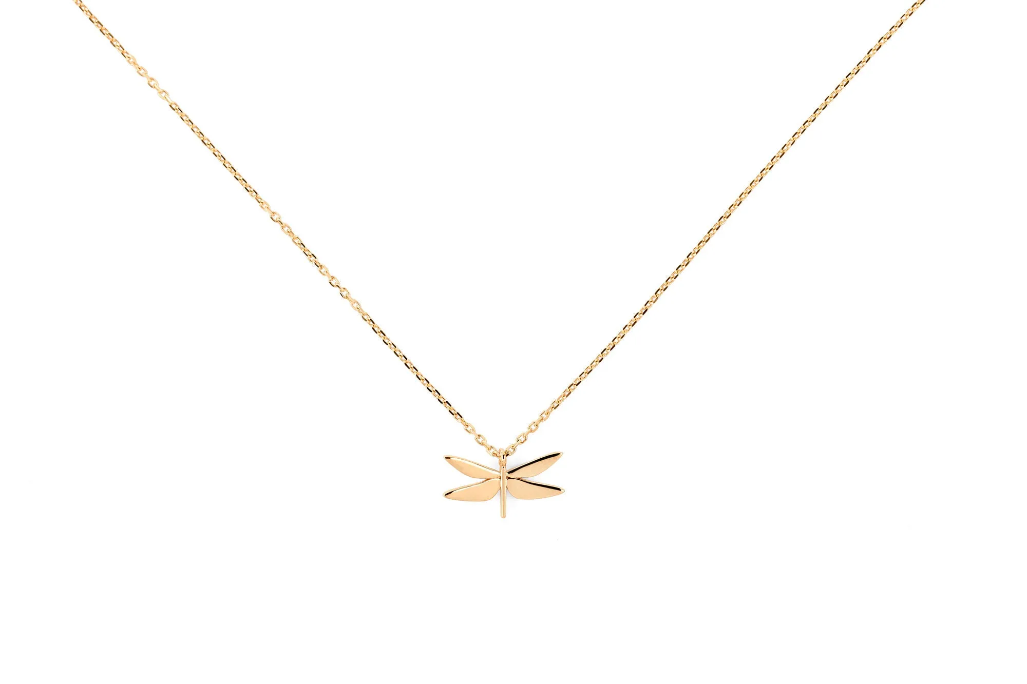Dragonfly 14K Gold Pendant