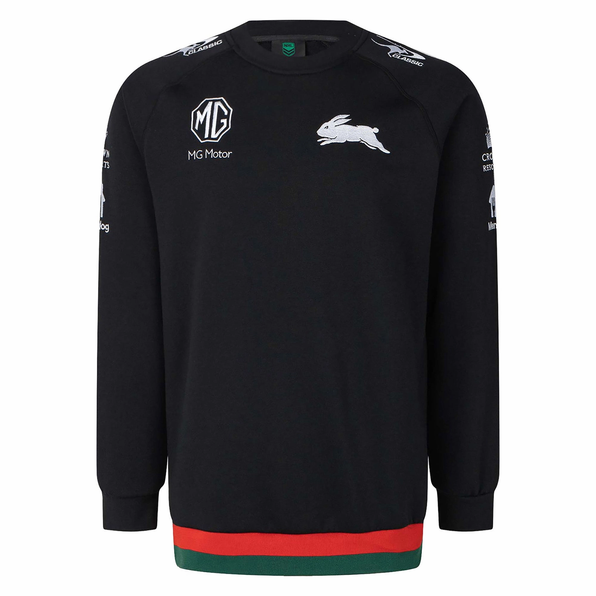 Breathable Men's NRL South Sydney Rabbitohs 2023 Crew Fleece Fashionable basics