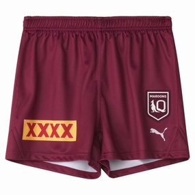 Edgy Men's State Of Origin Queensland Maroons 2025 Replica Home Shorts Stylish wear