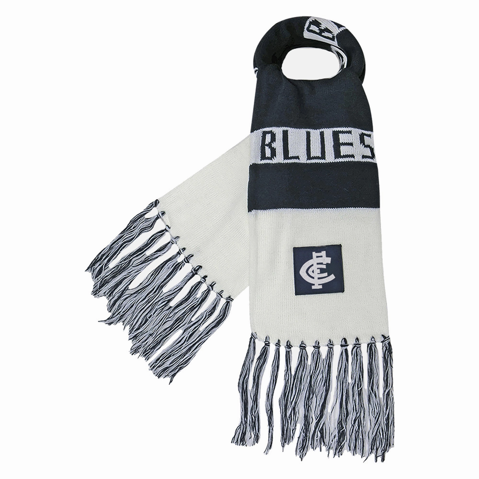Adult's AFL Carlton Blues Bar Scarf Laid-back Wardrobe essential