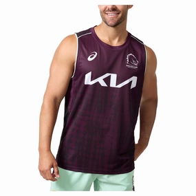 Elegant Men's NRL Brisbane Broncos 2025 Training Singlet Modern pieces