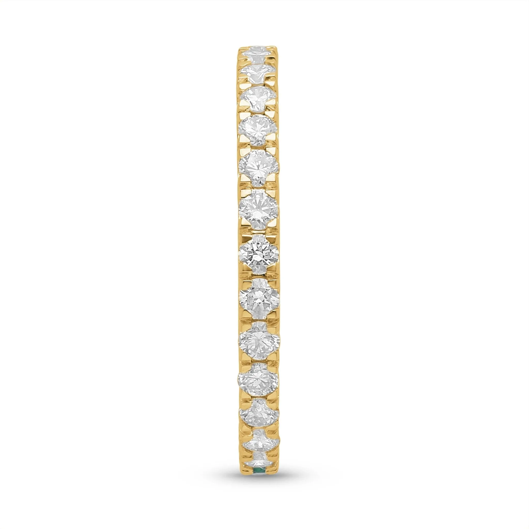 Emerald and Diamond Round Full Eternity Band- YG
