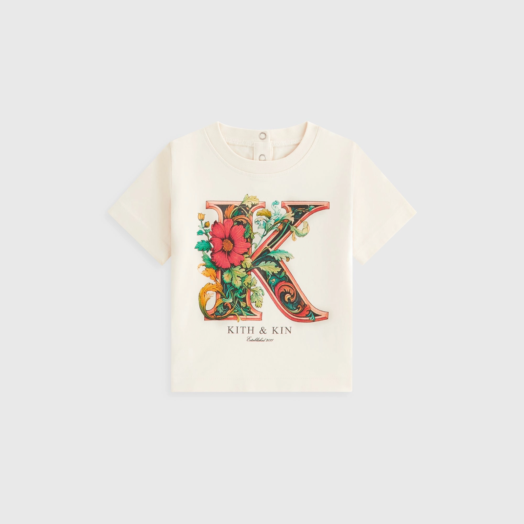 Energetic Kith Baby Floral K Tee - Sandrift Durable