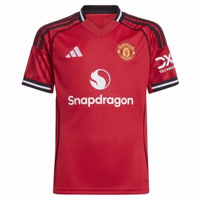 Essential pieces Junior's Manchester United 2025/26 Home Soccer Jersey Tasteful