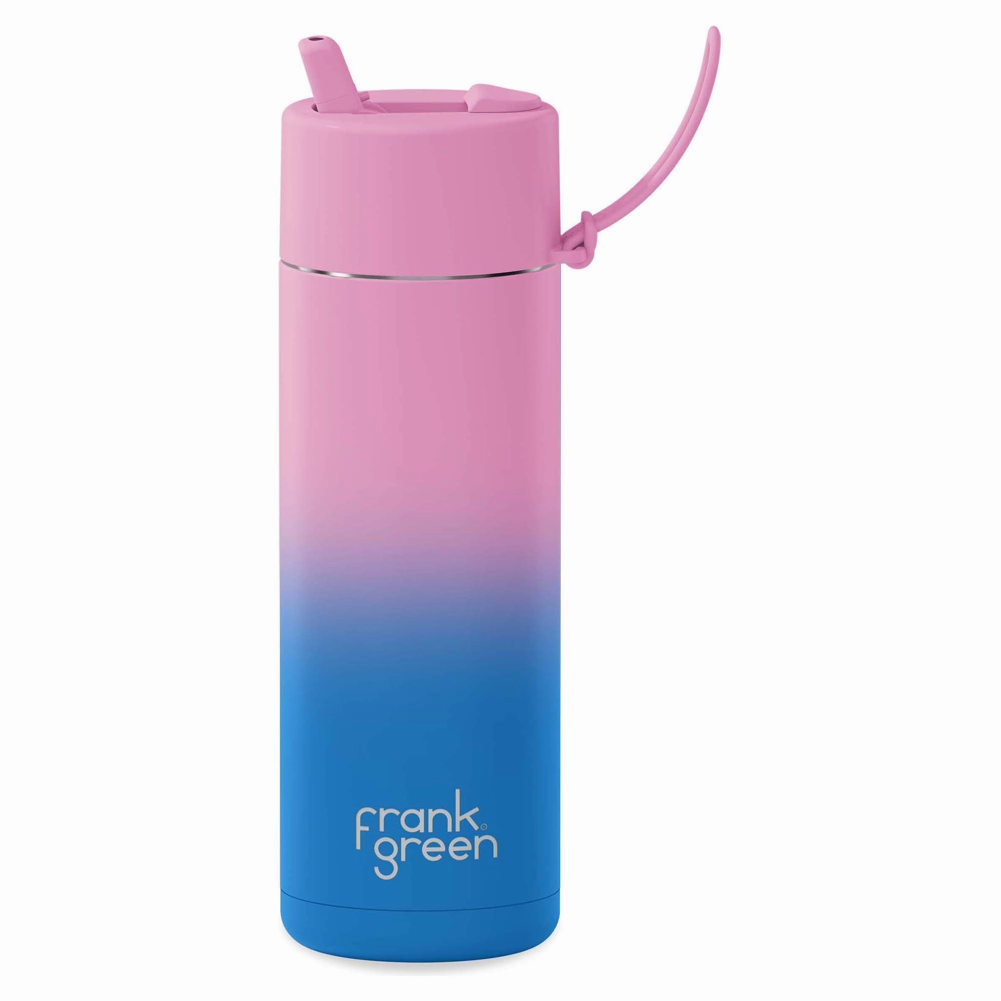 595ml Stainless Steel Ceramic Reusable Straw Lid Water Bottle With Flip Straw Lid Tailored Contemporary fashion
