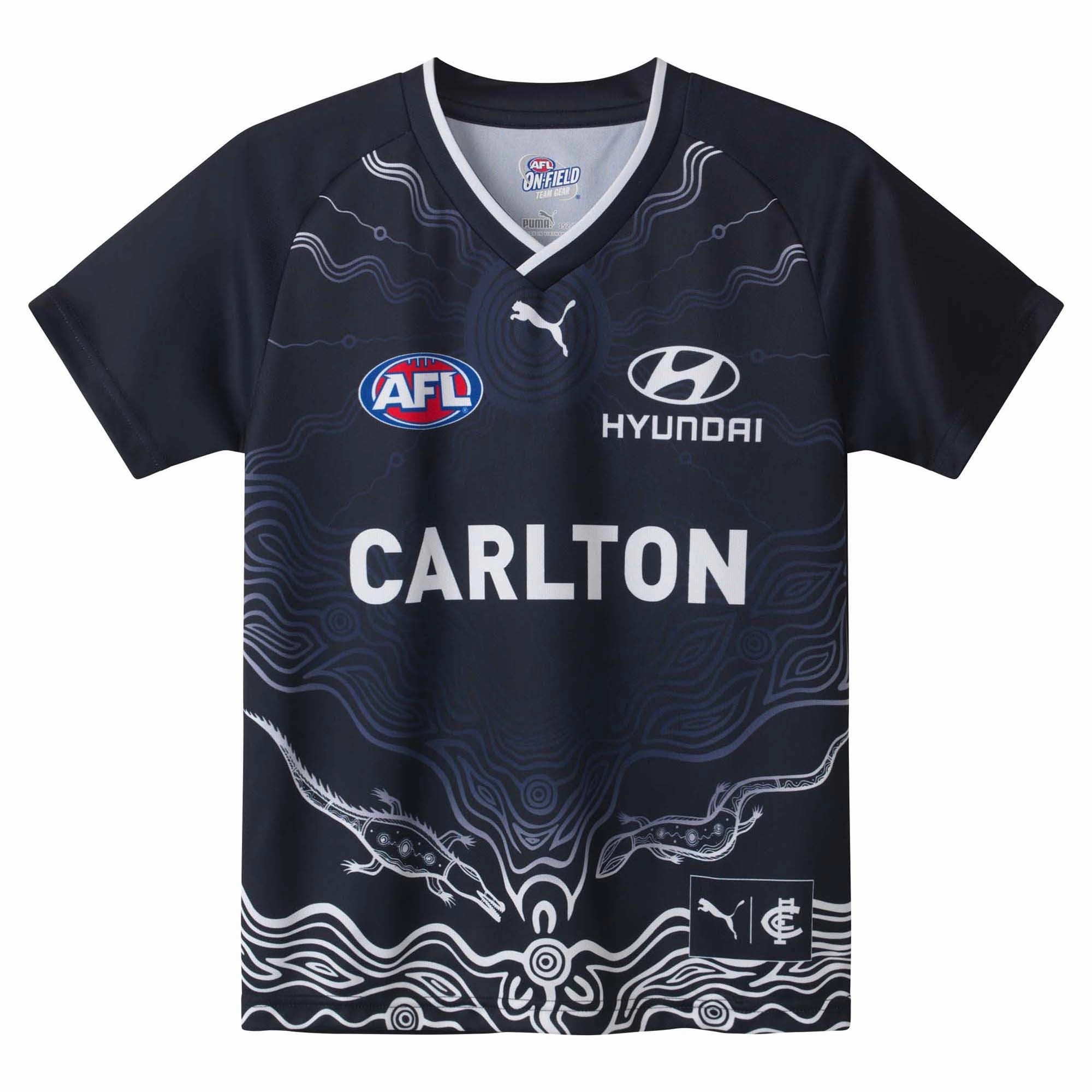 Modern wear Junior's AFL Carlton Blues Football Club 2025 Replica Warm Up Top Style essentials