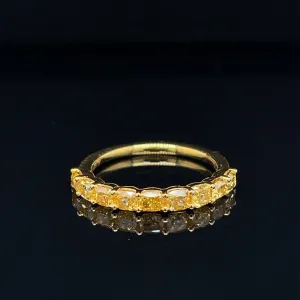Fancy Yellow Diamond  Eternity Wedding Ring in 18k Yellow Gold m- #556 - RGDIA671390