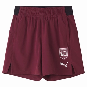 Fashionable looks Junior's State Of Origin Queensland Maroons 2025 Training Shorts Lightweight