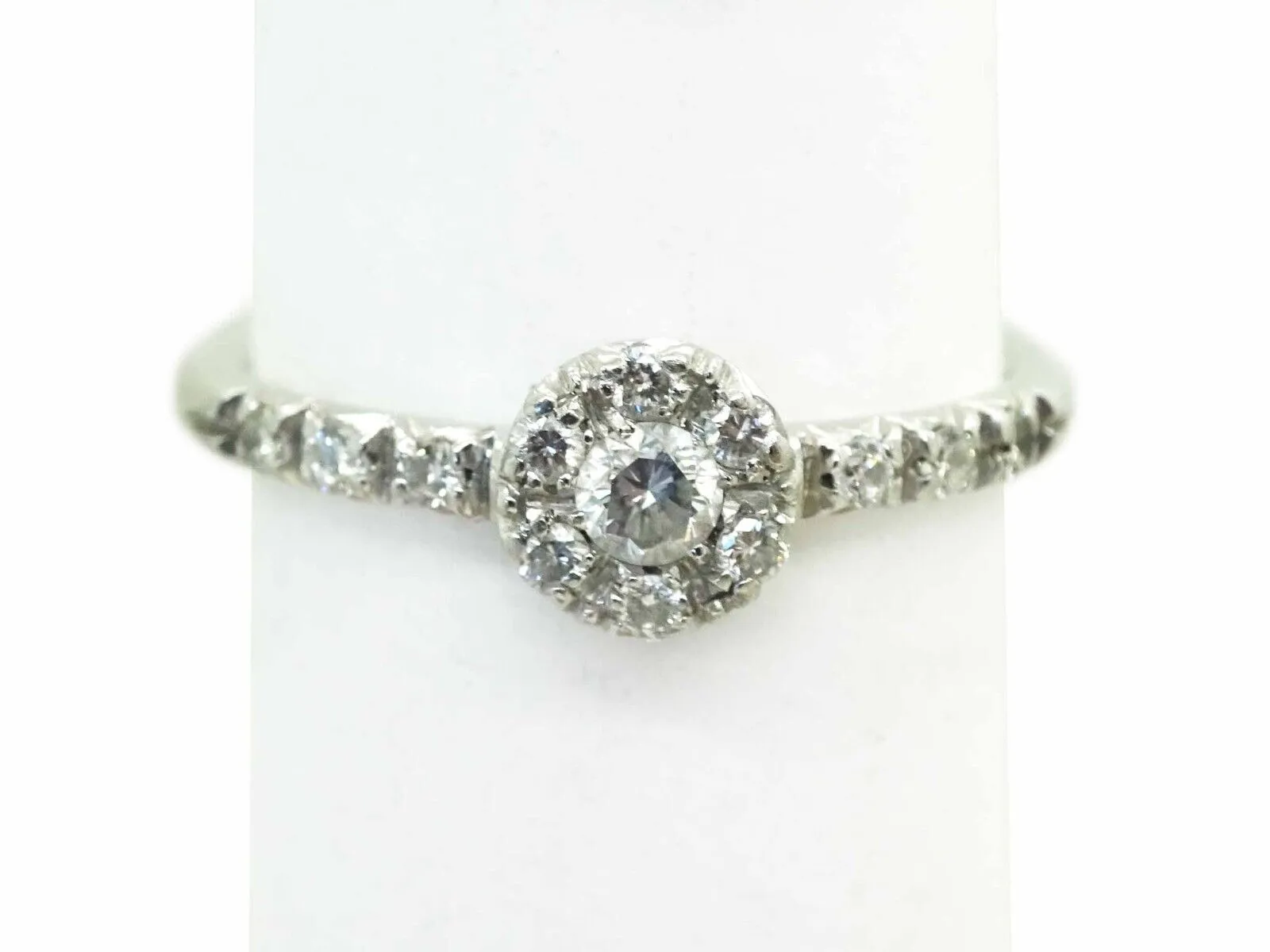 Favero Italy Designer 0.25ct tw Diamond Platinum Engagement Promise Ring Sz 4.5