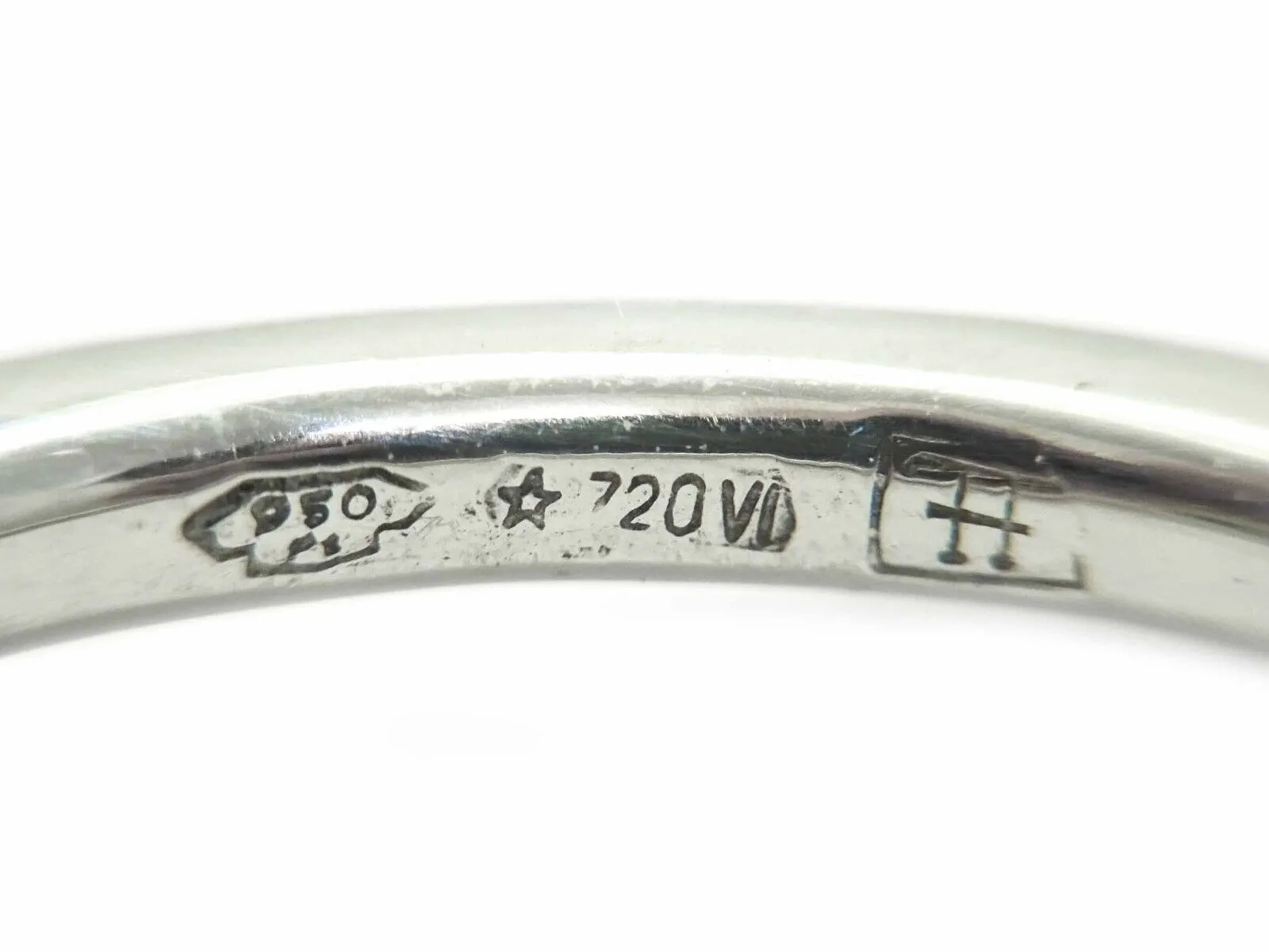 Favero Italy Designer 0.25ct tw Diamond Platinum Engagement Promise Ring Sz 4.5