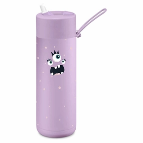 Flick' Franksters 595ml Stainless Steel Ceramic Straw Lid Water Bottle Trendy designs Designer