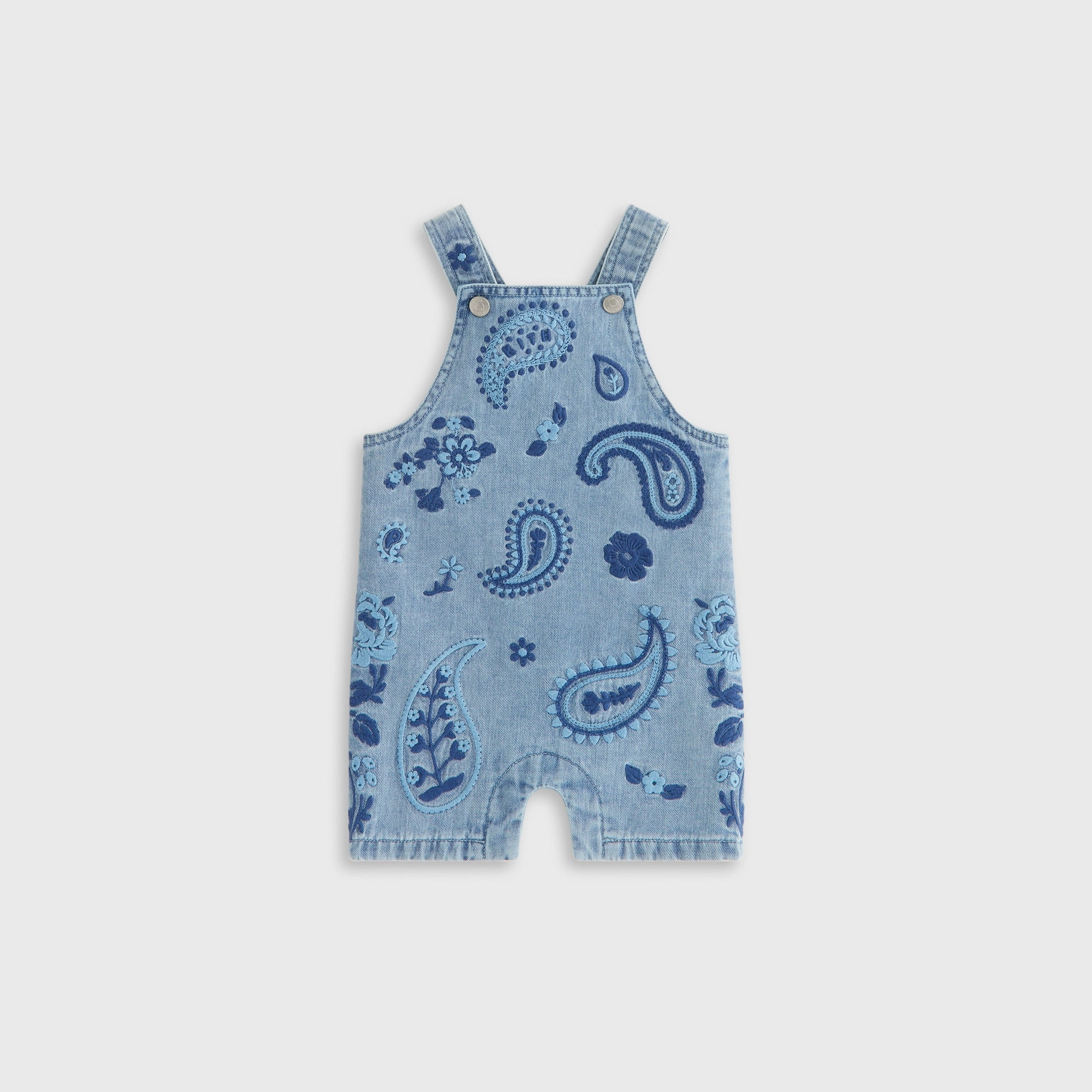 Kith Baby Floral Paisley Chambray Shortall - Kent Light Wash Thoughtful Valuable