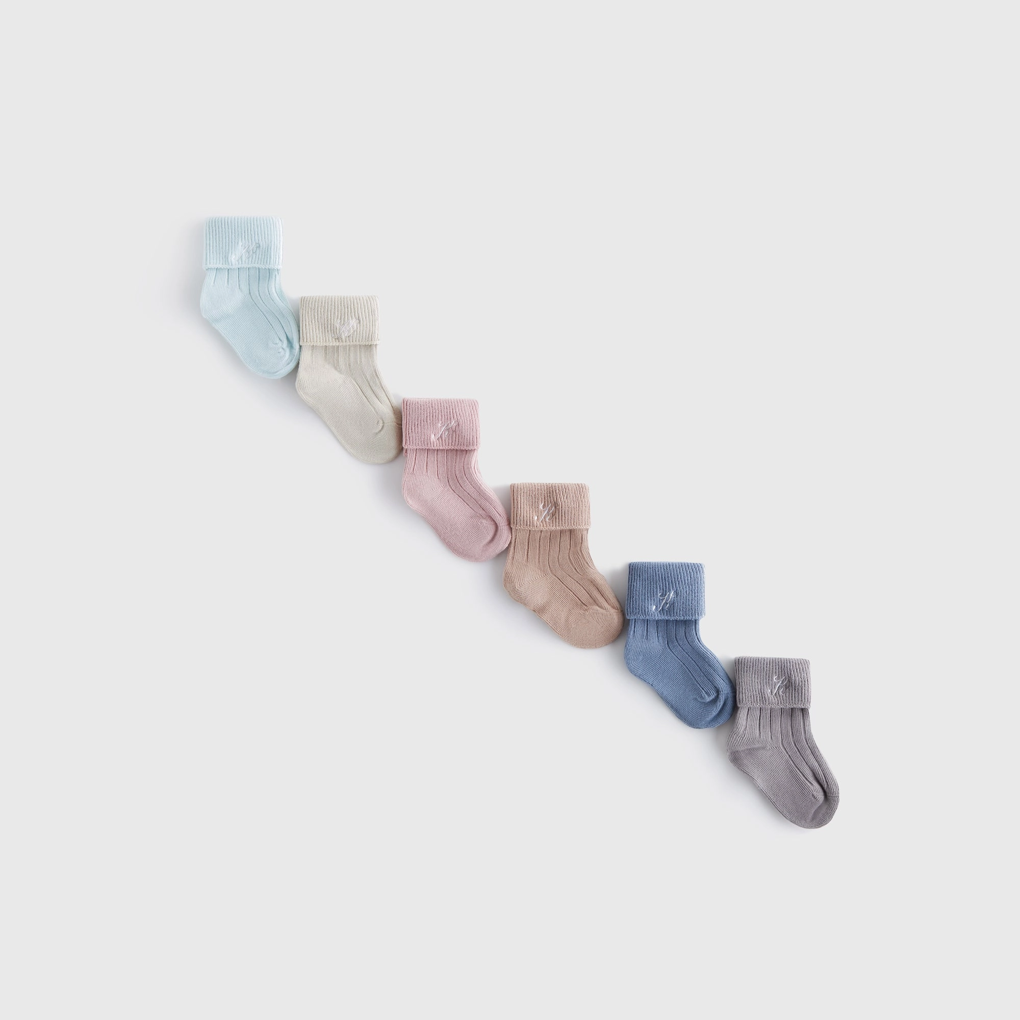 Kith Baby Palette 6-Pack Socks - Argon Playful Respected