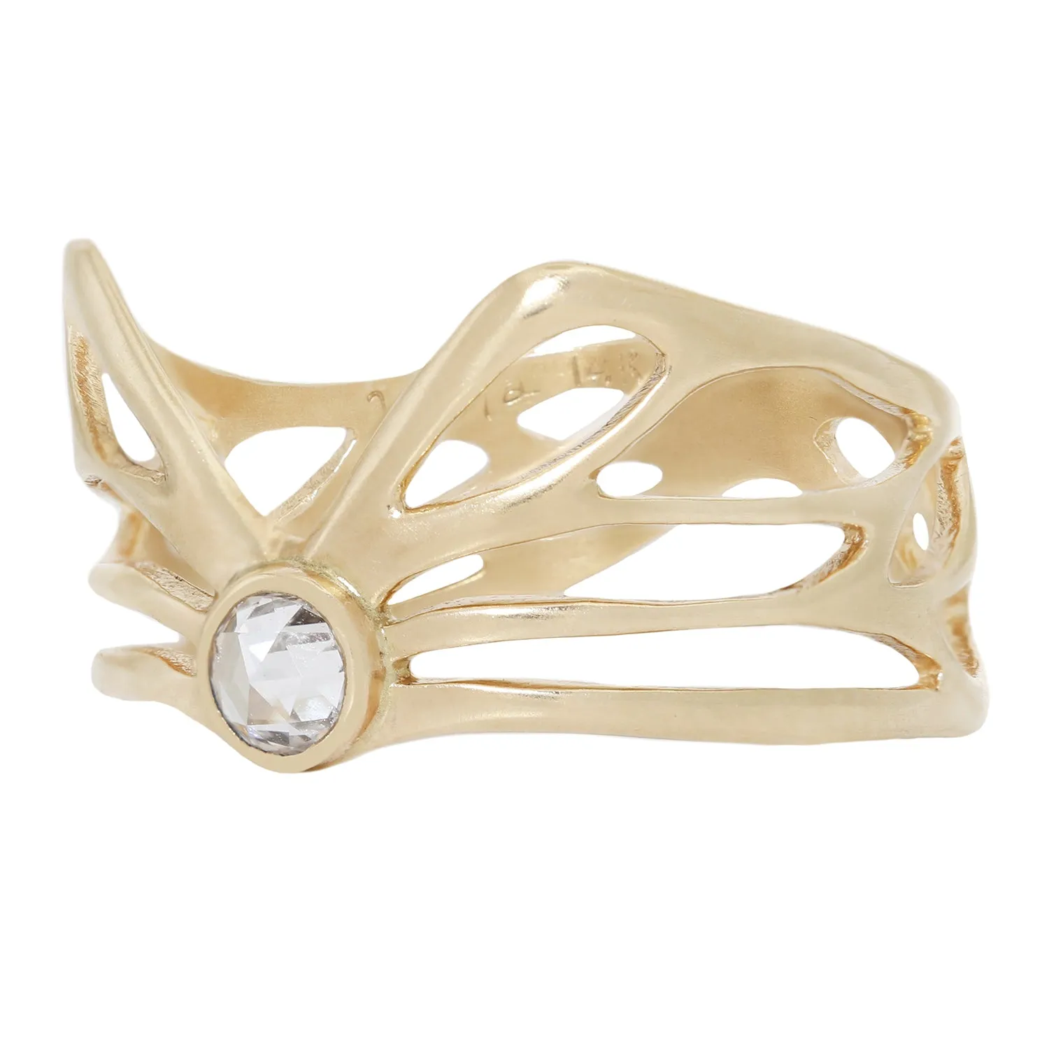 Gold Diamond Winged Ring