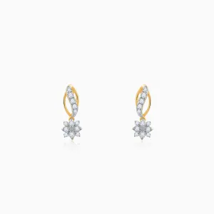 Gold Flora Flow Diamond Earrings