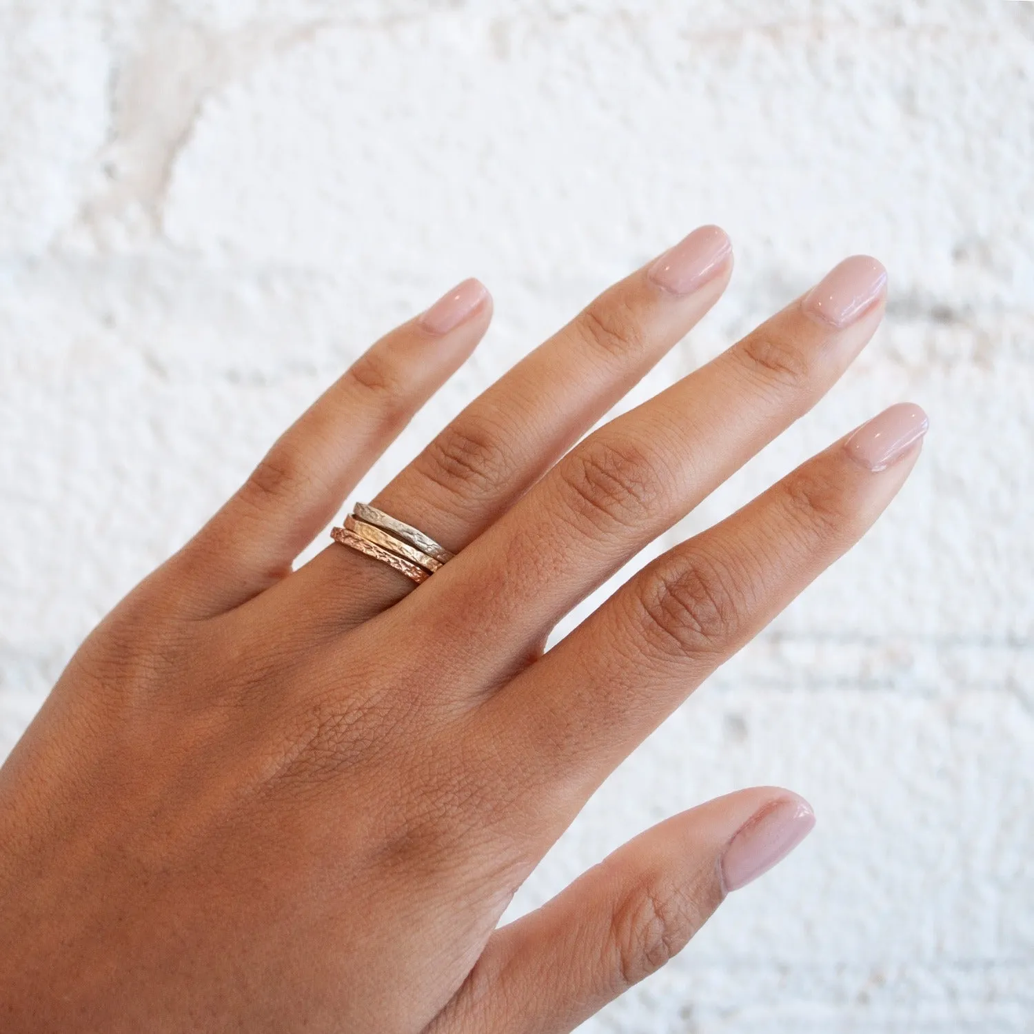 Gold Snakeskin Stacking Ring